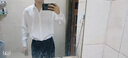 佐优品秋冬季衬衫男薄款痞帅黑色潮流长袖宽松休闲白衬衫冰丝免烫衬衣 白色 XL 建议体重125-145斤 实拍图
