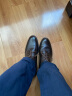 红蜻蜓舒适商务休闲时尚系带皮鞋男士正装德比婚鞋 WTA73762 棕色 40 实拍图