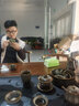 赣荣茶桌椅组合实木茶几茶具仿古功夫茶桌办公室新中式茶桌家用泡茶台 1.8米厚德1围4月牙椅 大石盘铜套 实拍图