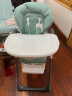 神马多功能儿童餐椅可折叠婴儿餐椅便携多档调节稳定带餐盘餐桌椅CR 果绿色 实拍图