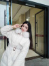 曼卡玉女装冬季新款韩版白鸭绒羽绒服女中长款过膝大毛领学生网红厚外套 米白色 M 建议120-150 晒单实拍图