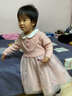 戴维贝拉（DAVE＆BELLA）女孩纱裙春秋裙子女童连衣裙儿童公主裙秋装周岁礼服女婴儿女裙 粉色 100 cm（建议身高90-100cm） 实拍图