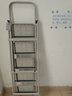 奥鹏梯具行业 梯子家用折叠人字梯室内加厚步楼梯小扶梯多功能爬梯 白灰色五步梯适合3米小区房 实拍图