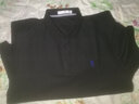 与狼共舞【凉感透气】短袖POLO衫男士纯棉简约翻领夏季商务通勤轻休闲T恤 2210-001黑色 M 170/88A 实拍图
