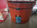 木桶坊 泡脚桶木桶泡脚盆家用足浴盆实木足浴桶老人洗脚桶木盆足疗桶 轻原木37直径 26cm 高-无木结+盖子 实拍图