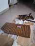 尊鲨 实木茶几新中式功夫茶桌多功能客厅家具纯实木办公茶台边桌 深棕色 长140cm*宽60cm*高50cm 实拍图