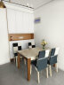 仙逸格（Xianyige）餐桌椅子套罩座椅套连体弹力布家用 办公一体式简约四季凳子套1只 抽象银灰 实拍图