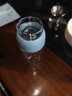 SIMELO施美乐茶水分离杯女玻璃杯双层加厚高颜值带过滤网泡茶水杯 蓝色 330ml 实拍图