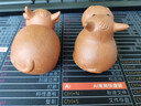 复雅集 宜兴紫砂茶宠摆件纯手工小牛手把件茶玩 你好牛系列 静听牛黄金段款 实拍图