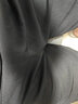 轩莱雅（XUANLAIYA）冰丝短裤男士夏季时尚宽松直筒中裤速干弹力松紧运动沙滩五分裤男 黑色+灰色【两条装】 3XL 实拍图