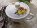 欧丽家注意容量珐琅搪瓷搪瓷杯子大茶缸家用大容量厚怀旧老式铁茶缸子  14cm皇家玫瑰-2000ml 实拍图