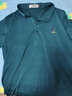 啄木鸟（TUCANO）夏季冰丝短袖t恤男翻领POLO体恤衫中年宽松免烫半袖爸爸装男上衣 墨绿 M (165) 95-115斤 实拍图