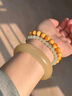 春龙黄龙玉女款玉石手镯玉镯子时尚鸡油黄水润黄玉手镯 55-56 实拍图