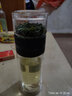 天喜（TIANXI）茶水分离杯泡茶杯双层玻璃杯便携茶杯男女士商务水杯过滤茶杯 温馨咖380ML 实拍图