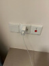 施耐德电气 五孔带USB插座2.1A 86型暗装墙壁插座面板 睿意系列 白色 实拍图