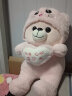 珍妮象 可爱毛绒玩具泰迪熊公仔抱抱小熊布娃娃玩偶情人节女友生日礼物 帽子小熊粉色开心每一天60厘米 实拍图