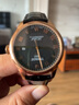 图登适用1853天梭表带小牛皮手表带 男真皮适用力洛克俊雅海星卡森豪致蝴蝶扣T006/T099/T063/T065表链 黑皮黑线-玫瑰金升级双按蝴蝶扣 20mm 实拍图