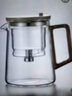 辰功玻璃飘逸杯泡茶壶茶水分离一键按压过滤飘逸壶冲茶器胡桃木茶水壶 胡桃木飘逸杯 550ml 实拍图