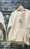 无印良品 MUJI 女式  长毛抓绒 夹克 短款外套女  简约风 BB2NSA3A 象牙色 XL(165/92A) 实拍图