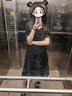 范思蓝恩黑色法式气质显瘦连衣裙女夏季赫本风小黑裙设计感12125 黑色 S 实拍图