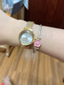 聚利时（Julius）手表女时尚韩版简约小巧小表盘气质细带潮流学生石英防水女士手表 玫金咖|锆钻盘【皮带款】 实拍图