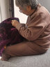 安贞雪保暖老年人衣服奶奶装秋冬装套装中老年女装妈妈装两件套4055-860 卡其色 3XL 建议115-135斤 实拍图