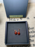 唐后（TH）红玛瑙耳环女新中式轻奢宝石耳钉925银小众耳坠送妈妈礼物 玫瑰金色红玛瑙耳环 实拍图