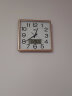康巴丝（Compas） 挂钟 客厅家用大气方形石英钟办公日历时钟表挂墙卧室壁挂钟表 3112Y日历闪金（32*32cm） 实拍图