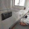 家的V8系列开关插座家用86型暗装面板哑光灰色五孔墙壁插座无框大板 一开双控 实拍图
