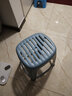 禧天龙升级加厚塑料凳子餐桌凳浴室防滑凳马桶凳户外休息凳老年专用板凳 45厘米高 石青色 高凳 实拍图