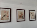 佑圣新中式客厅装饰画餐厅三联挂画郎世宁沙发背景墙有框画壁画挂画 郎世宁A款三联典雅红褐色【实木框 】 60*80CM 实拍图