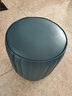孜度小凳子家用矮凳皮凳子沙发凳换鞋凳小圆皮墩子沙发凳圆形南瓜凳子 孔雀蓝 32cm 高（直径32cm） 实拍图