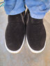 红青百年冬季棉鞋男加绒加厚保暖冬鞋软底防滑牛筋底家居办公室高帮老棉鞋 黑色【套脚】 44 【男建议买大2码，女买大1码】 实拍图