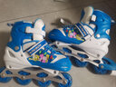 小状元轮滑鞋儿童溜冰鞋女童男童初学中小学滑轮滑冰鞋旱冰鞋成人 蓝|八轮全闪（头盔护具+礼包） L 适合鞋码(38-41) 实拍图