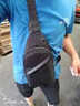 拜登袋鼠男士胸包牛津布防水单肩包运动休闲小背包帆布斜挎包韩版包包潮 纯黑色单包 实拍图