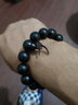 一生一木 黑檀手串佛珠情侣手链念珠手珠女男黑色紫光檀料文玩乌木黑檀木男士生饰品木珠银色生日礼物女生男 15mmX15颗 男女款 实拍图