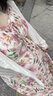 伊芙丽（eifini）24春新款别致设计感荷叶边度假风优雅碎花吊带连衣裙 粉色 开衫 S 155/80A 实拍图