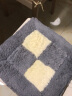 钟爱一生毛绒坐垫屁垫椅子垫办公室座椅垫加厚学生坐垫椅子座垫家用凳子垫 毛绒四拼（白+灰）40*40cm 一片装 实拍图