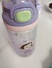 富光塔塔塑料儿童水杯tritan夏季吸管杯小学生大容量运动户外太空杯子 紫色小女孩 500ml 实拍图
