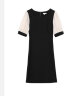 欧莎（OSA）黑色方领连衣裙女夏季23年新款中长款赫本风法式泡泡袖裙子短袖 黑色B XL 实拍图
