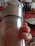 凌川 玻璃杯男女士时尚便携茶水分离泡茶杯双层耐热水杯花茶杯 本色 350ml 实拍图
