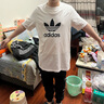 阿迪达斯 （adidas）官方舰店短袖男 夏季新款运动服半袖体恤休闲透气圆领快干T恤男 IB8151/白色/快干透气 XL 实拍图