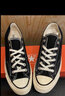 匡威（Converse）男女鞋经典低帮复古休闲百搭情侣帆布鞋 162058C CHUCK 70黑色 37.5 实拍图