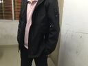 LED 夹克男连帽男士外套春秋季夹克男生休闲工装搭配痞帅气风衣服装 2002黑色 L (110-130斤) 实拍图