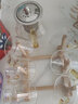 瓷牌茗茶具（cipaiming teaset） 透明玻璃茶具整套套装家用功夫茶壶茶杯会客泡茶器 金色八骏壶6金把杯+梯形杯架 实拍图