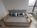 塞纳春天沙发床多功能北欧可折叠实木沙发床客厅小户型双人两用布艺沙发 1.63米【椰棕款 无储物箱】 实拍图