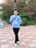北极绒女童毛衣儿童装女2025秋冬洋气10岁女孩加绒加厚针织衫中大童线衣 星月（蓝色加绒） 150 cm 实拍图