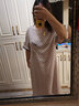 朵朵·可可睡衣女春夏人棉冰丝凉感型套头中袖印花宽松大码家居服睡裙亲子装 浅杏【预售6.24】 XL (170) 实拍图