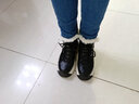 达芙妮加厚雪地靴女加绒保暖时尚厚底内增高棉鞋4622608021黑色/加绒36 实拍图