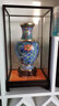 京城故事北京景泰蓝花瓶铜胎珐琅彩工艺品送老外中国特色礼物企业开业礼品 款式四 紫檀木框 实拍图